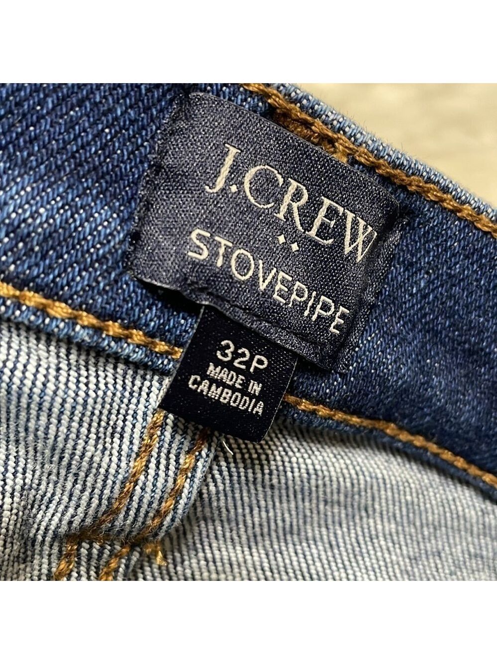 J.CREW STOVEPIPE SIGNATURE STRETCH PETITE JEANS SZ 32 - Picture 9 of 12